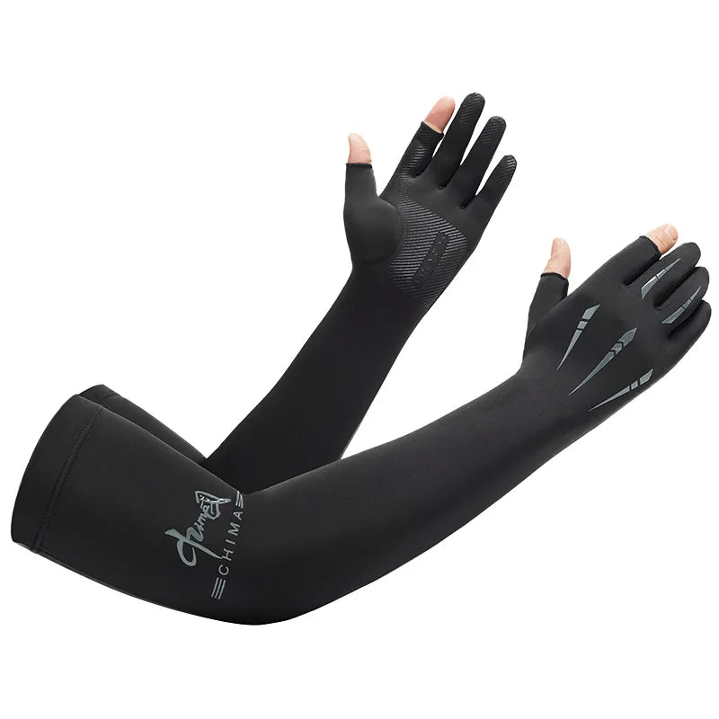 Ice Silk 2-Finger Compression Arm Sleeves