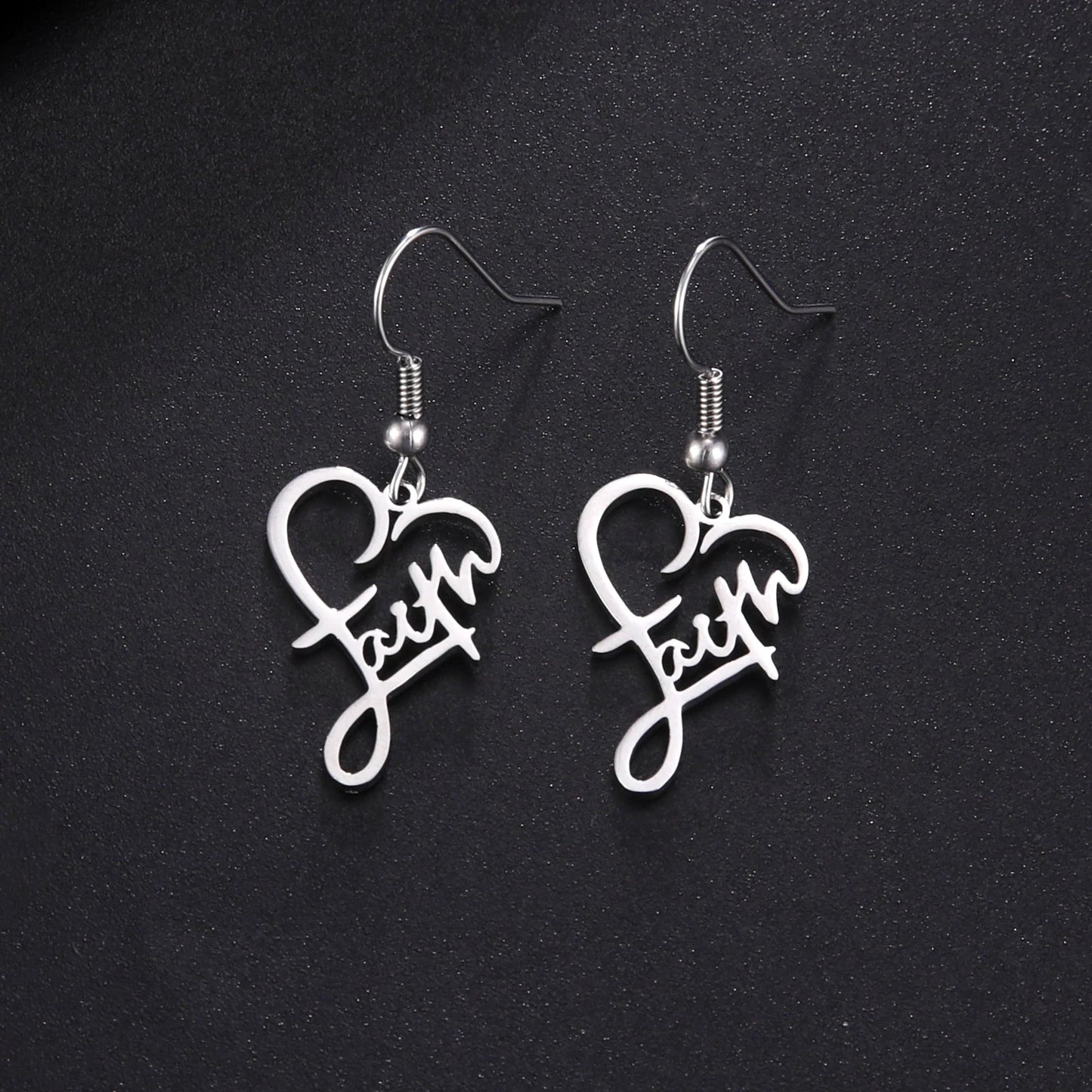 Faith Heart Earrings
