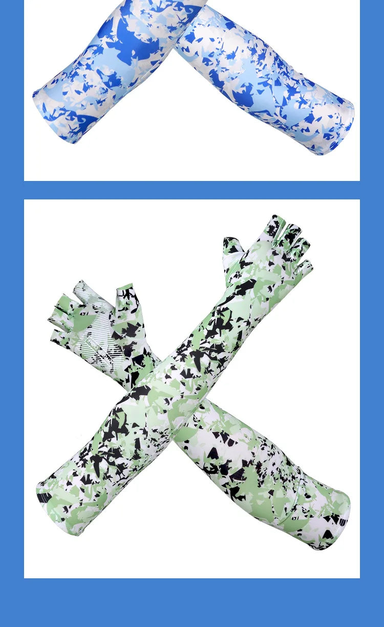Ice Silk 2-Finger Compression Arm Sleeves