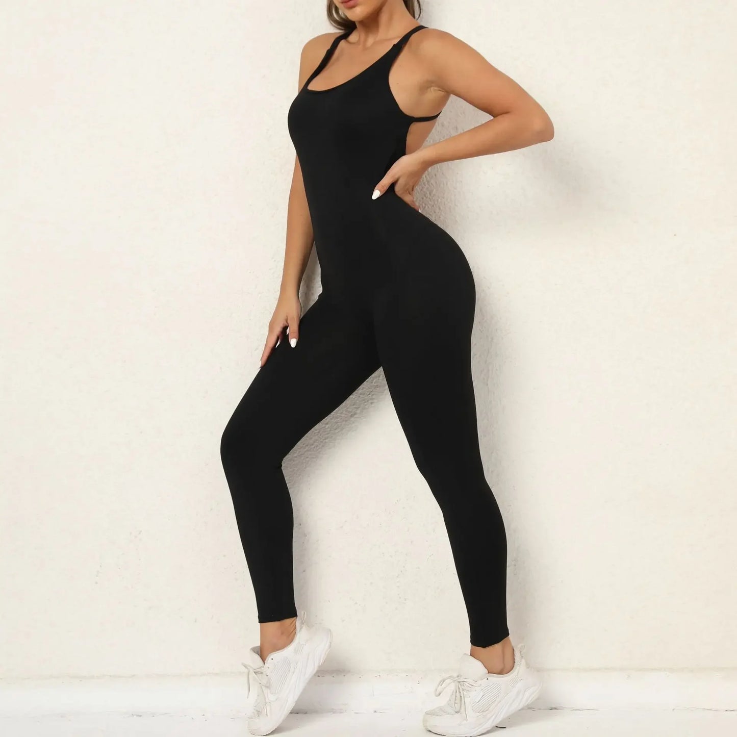 Seamless Hip-Lifting Fitness Jumpsuit