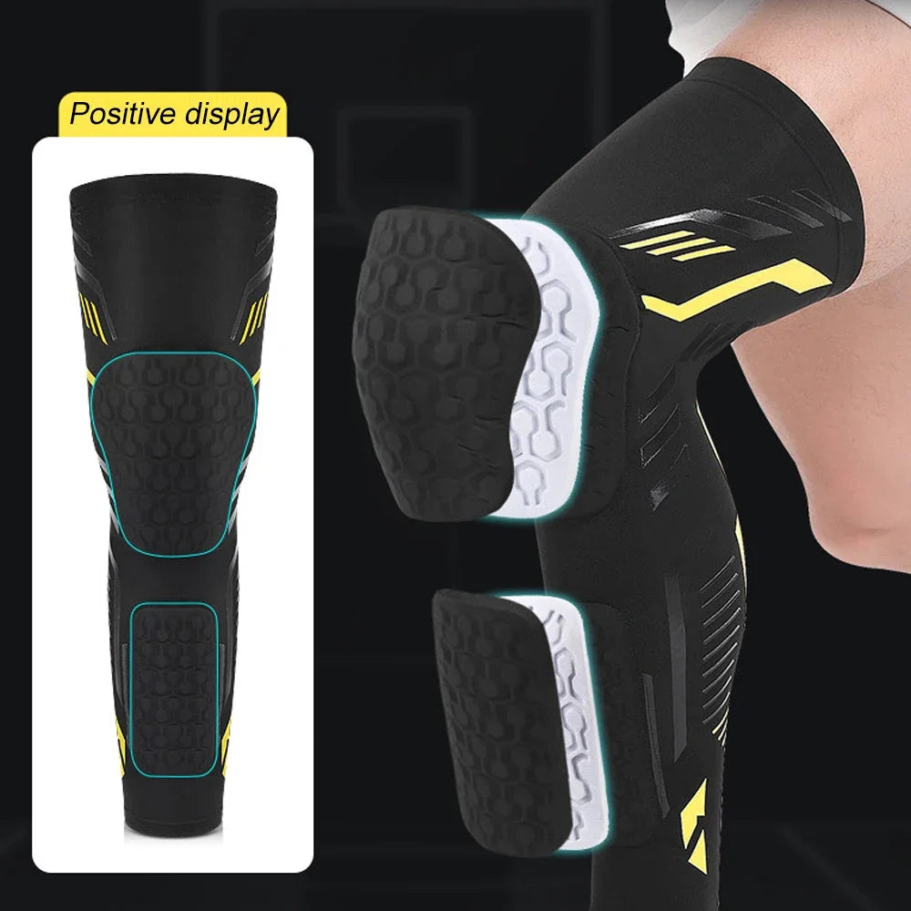 Long Leg Compression Sleeve + Anti-Collision Knee & Calf Pads