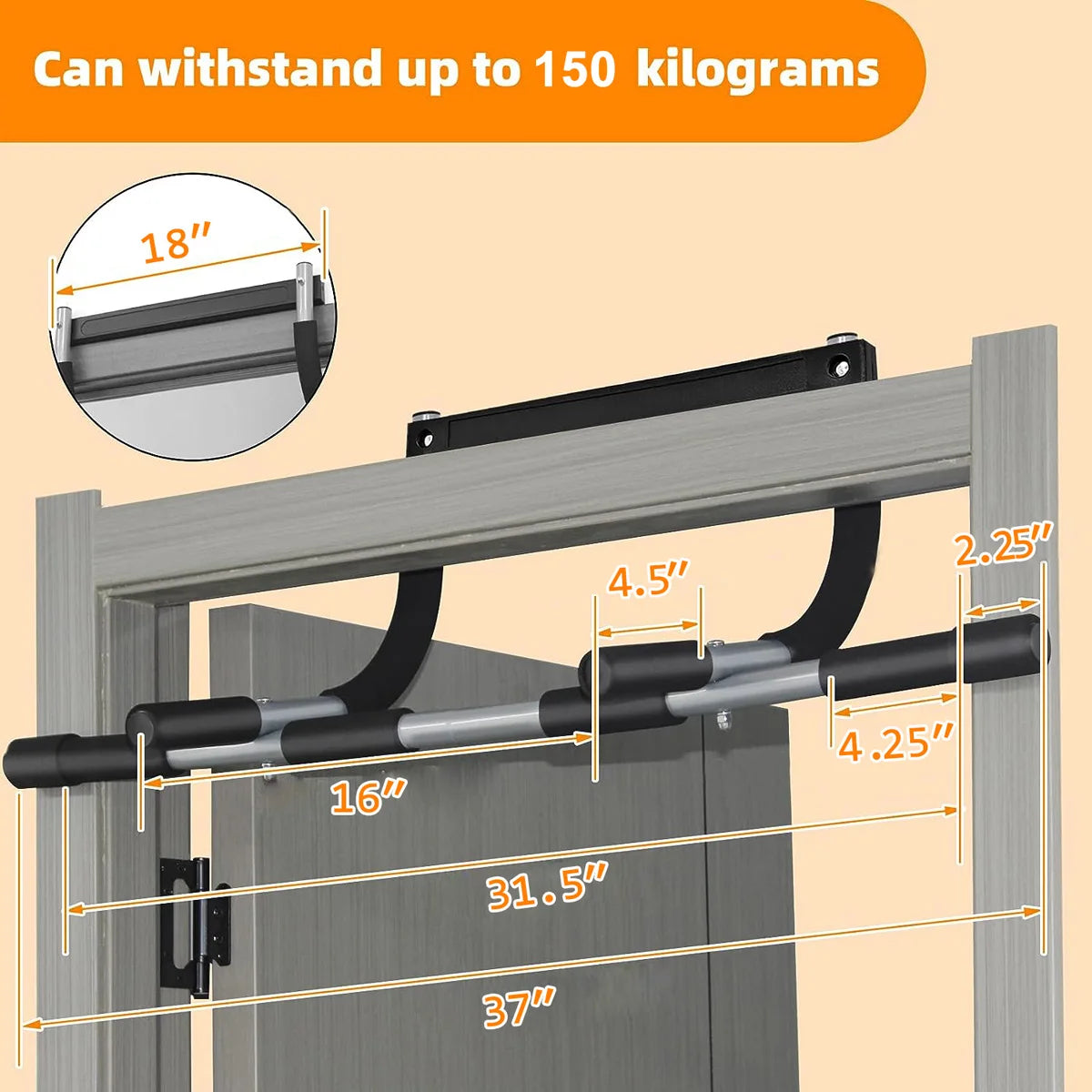 Portable Wall-Mounted Pull-Up Bar