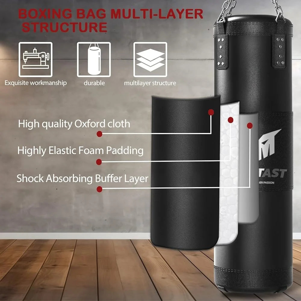 6-in-1 Heavy Boxing Bag Set w/12oz Gloves & More (#2)