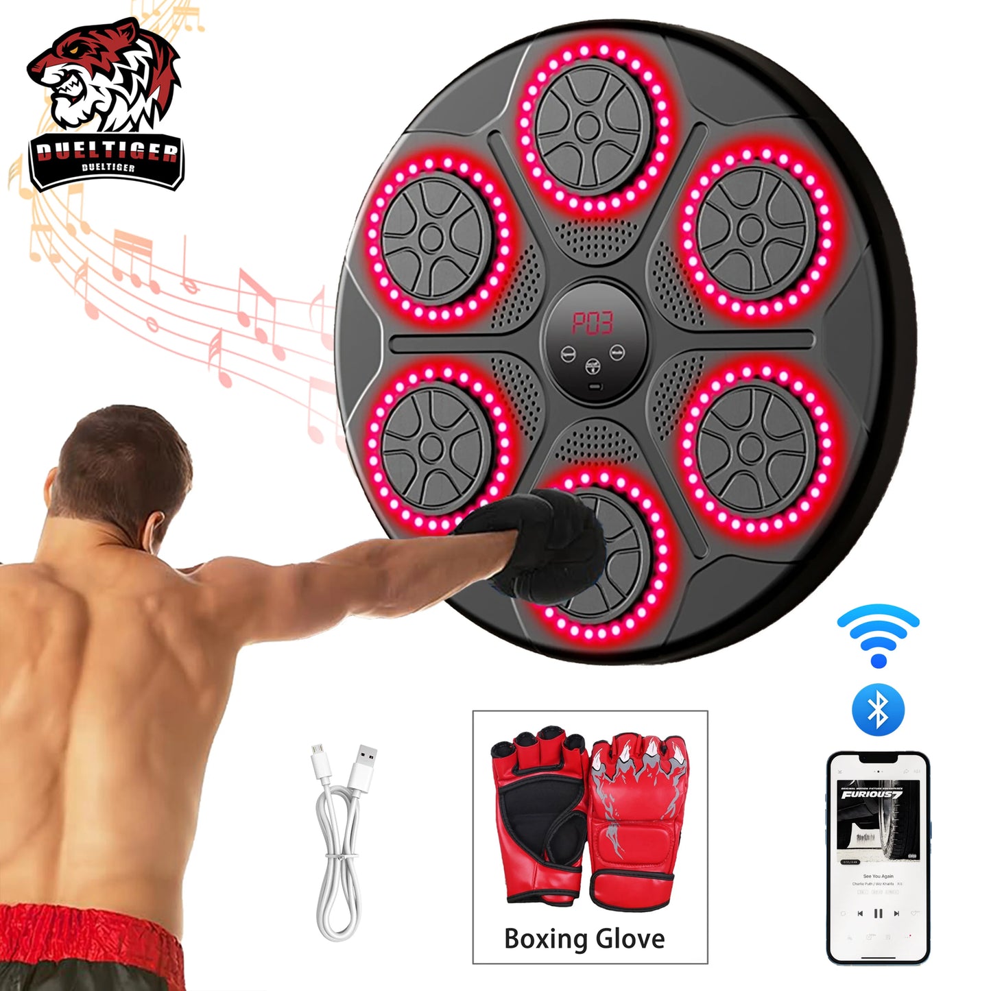 NEW Smart Bluetooth Boxing Machine (Wall Mounted)