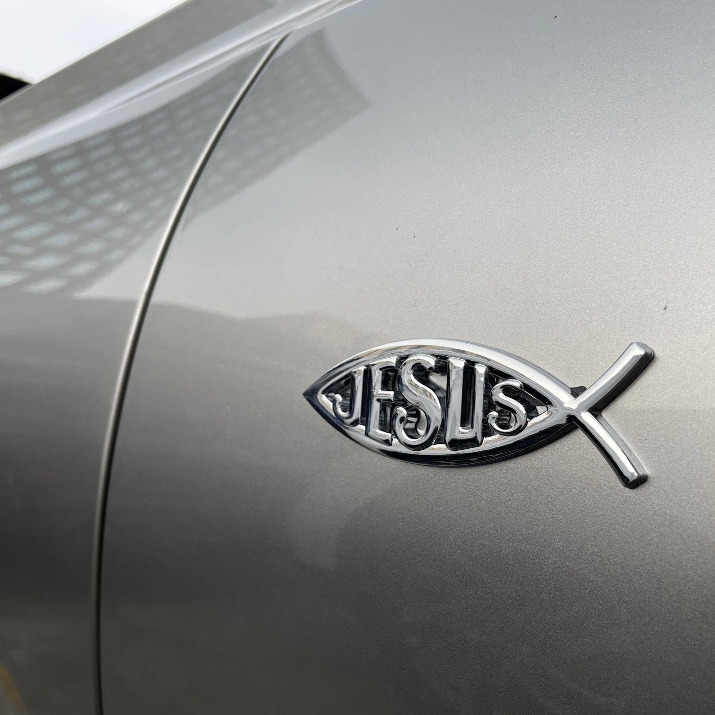 3D Metal "Jesus Fish" Emblem Decal