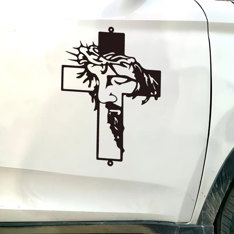 Jesus Cross Vinyl Decal Car Sticker