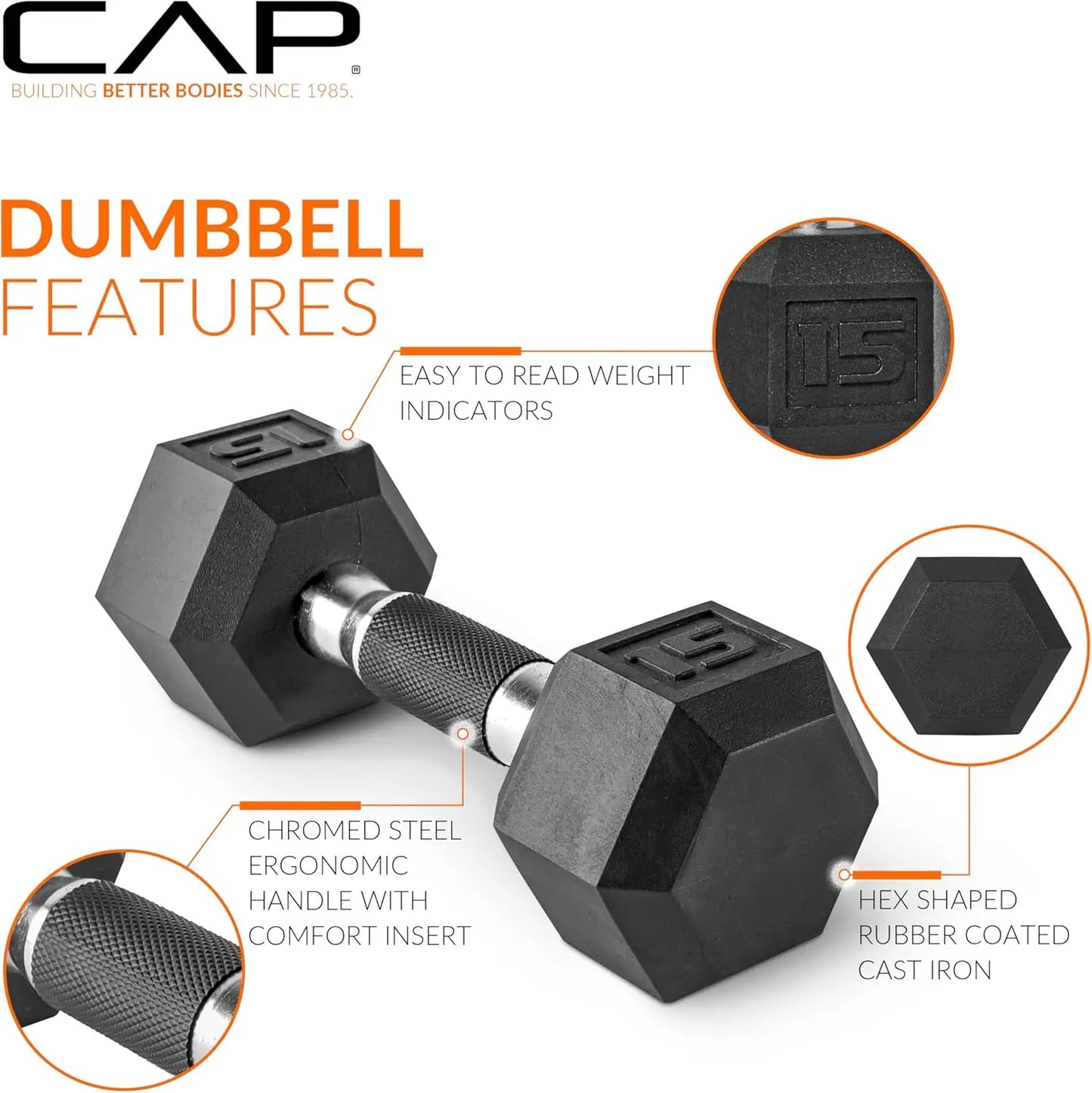 Coated Dumbbell Weight | Comfort Grip 25-Lbs Pair