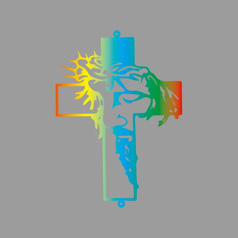 Jesus Cross Vinyl Decal Car Sticker
