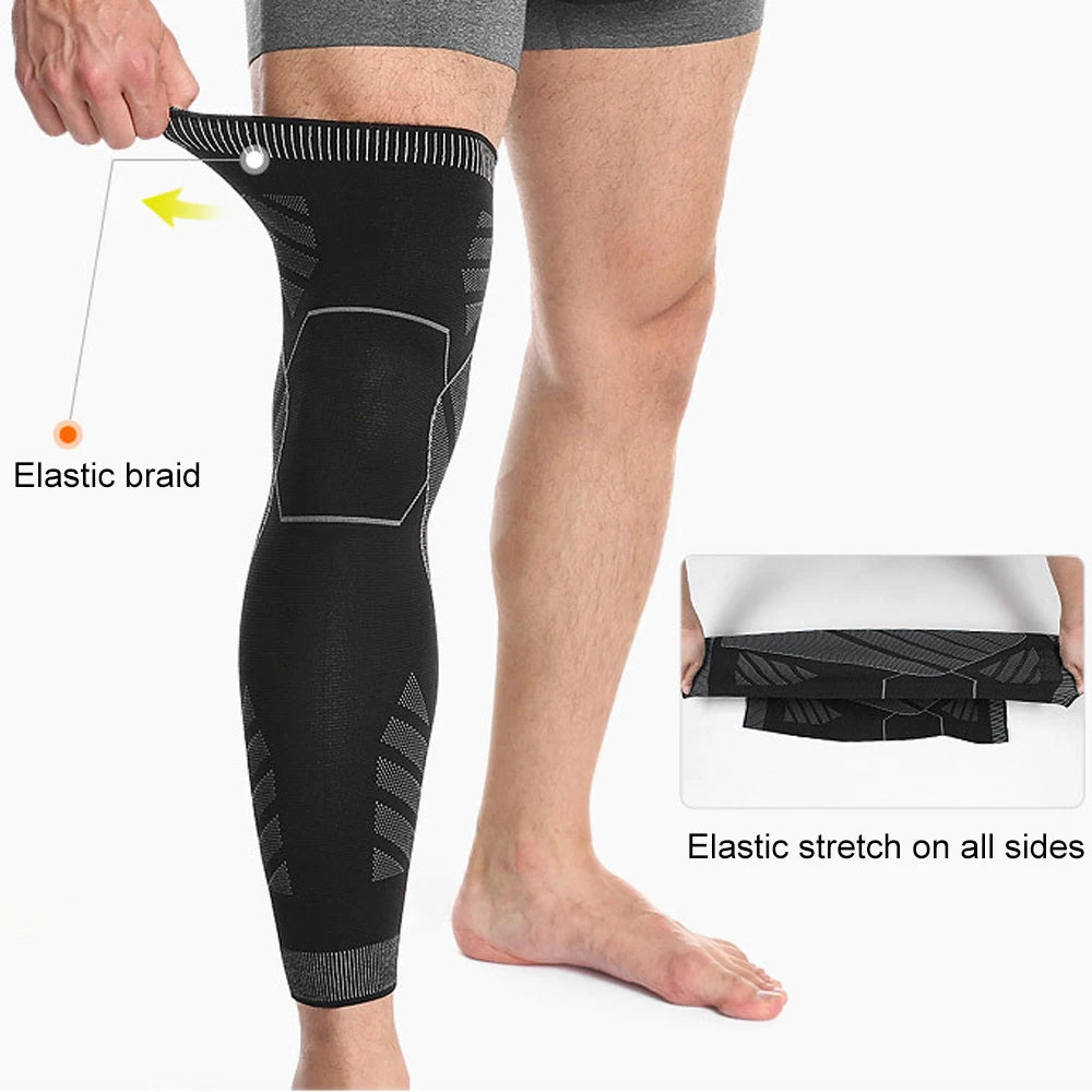 Long Leg Knee Brace Compression Sleeves