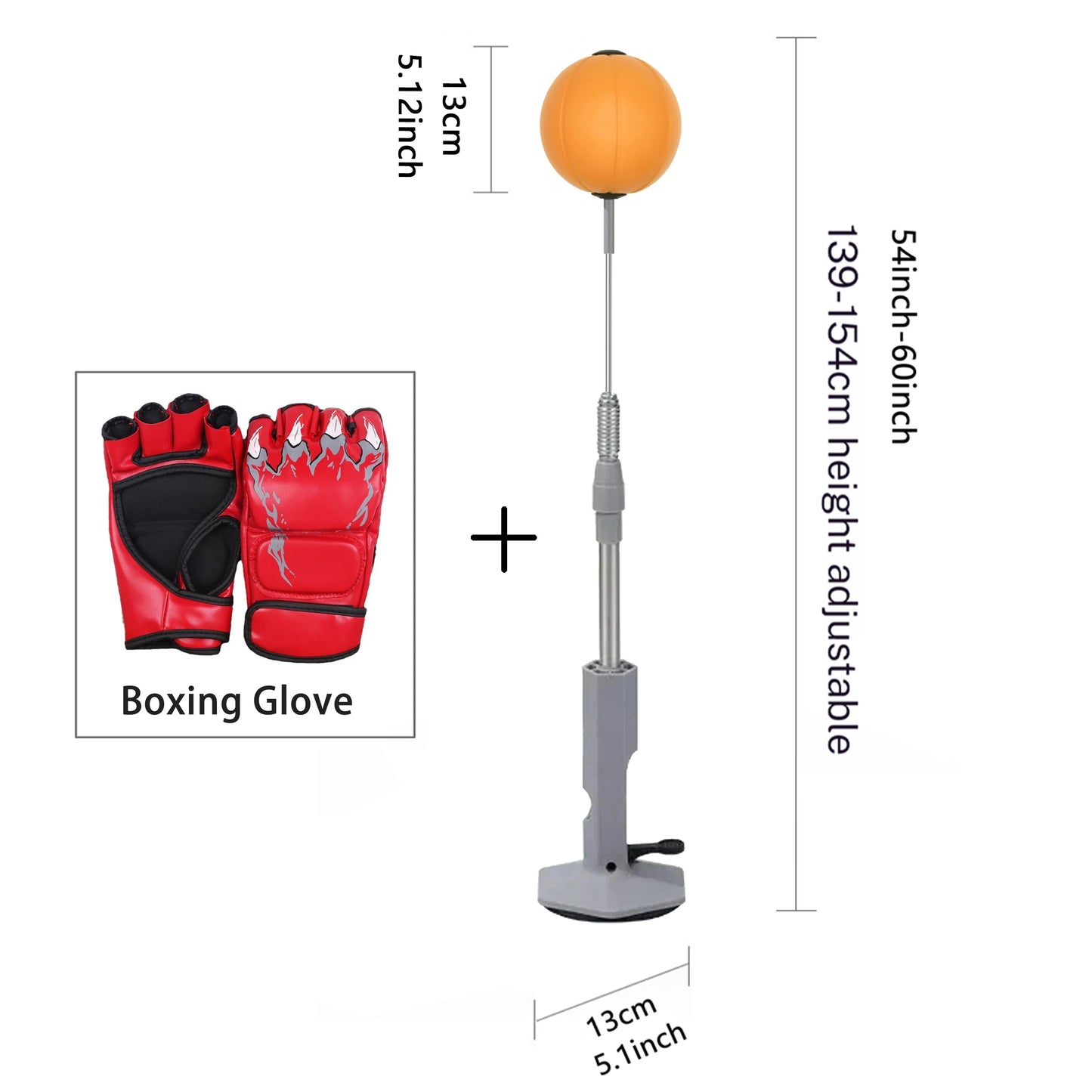 Lightweight Boxing Speed Bag (Suction Stand)