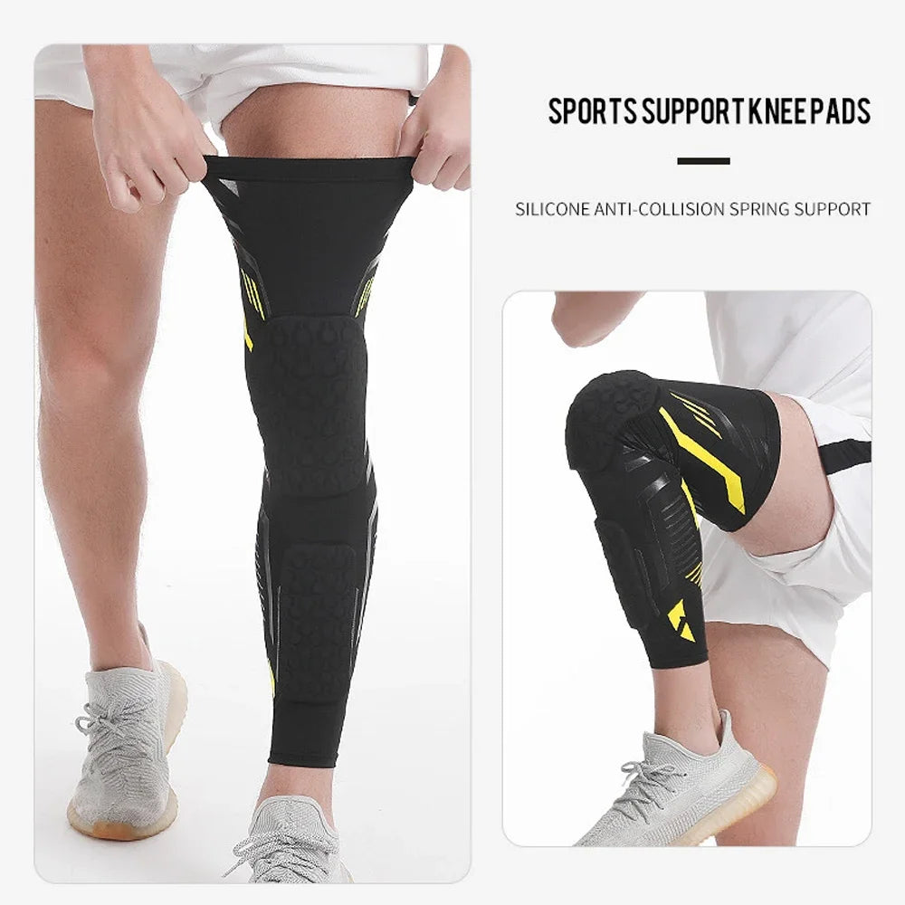 Long Leg Compression Sleeve + Anti-Collision Knee & Calf Pads