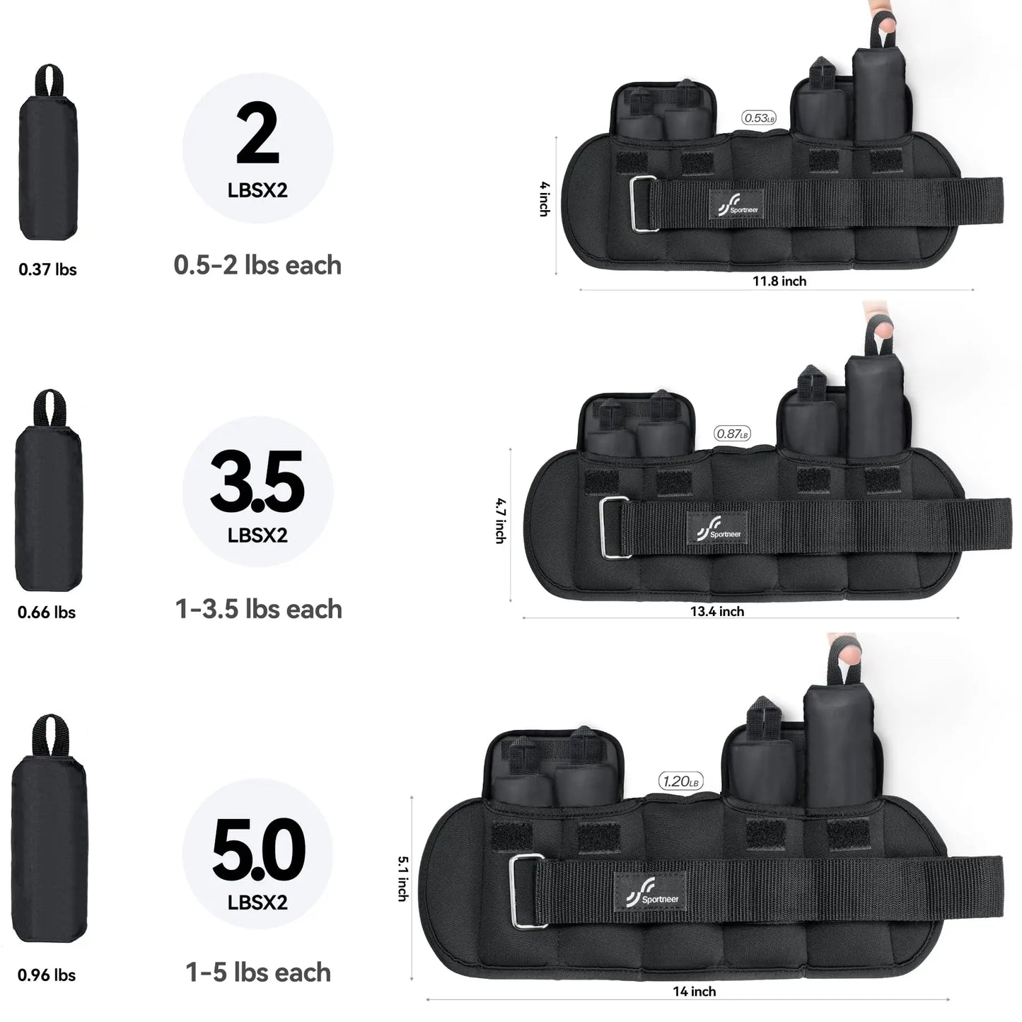 Adjustable Wrist/Ankle Weights