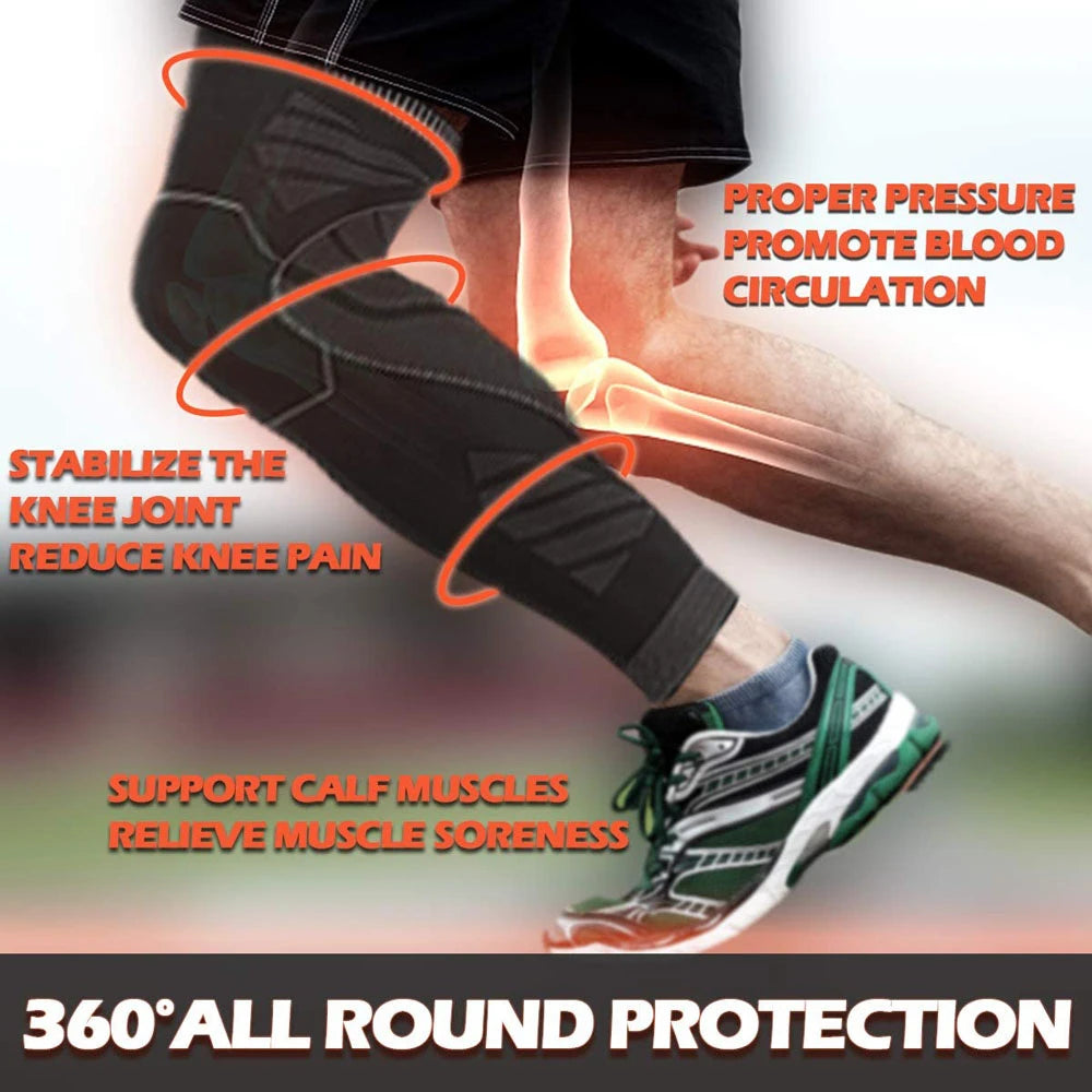 Long Leg Knee Brace Compression Sleeves