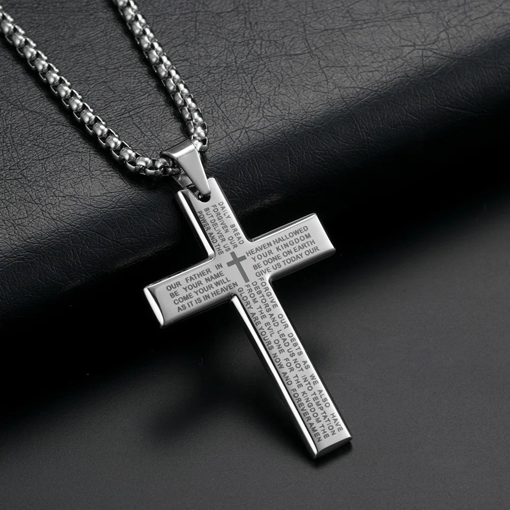 "DAILY BREAD" Cross Pendant