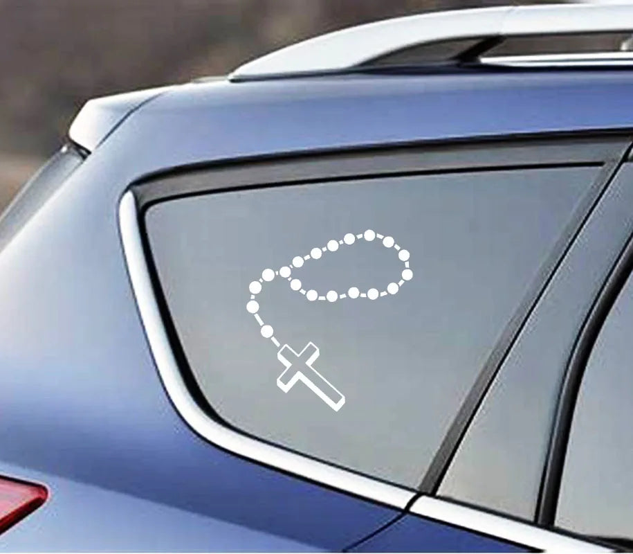 Cross Chain Vinyl Decal Car Sticker