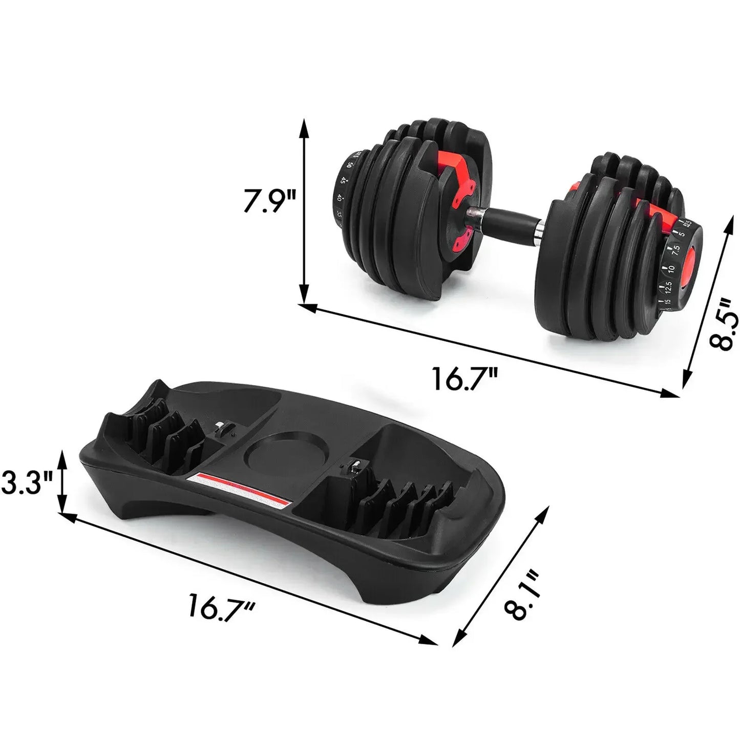 24KG Adjustable Dumbbell Set