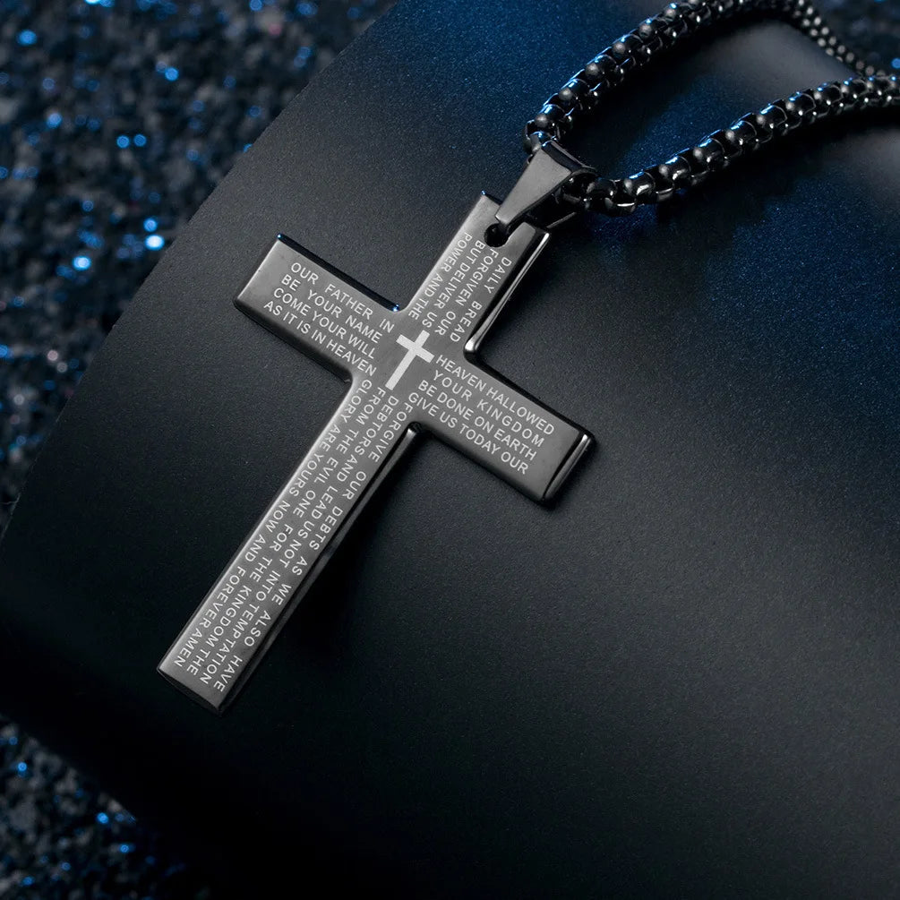 "DAILY BREAD" Cross Pendant