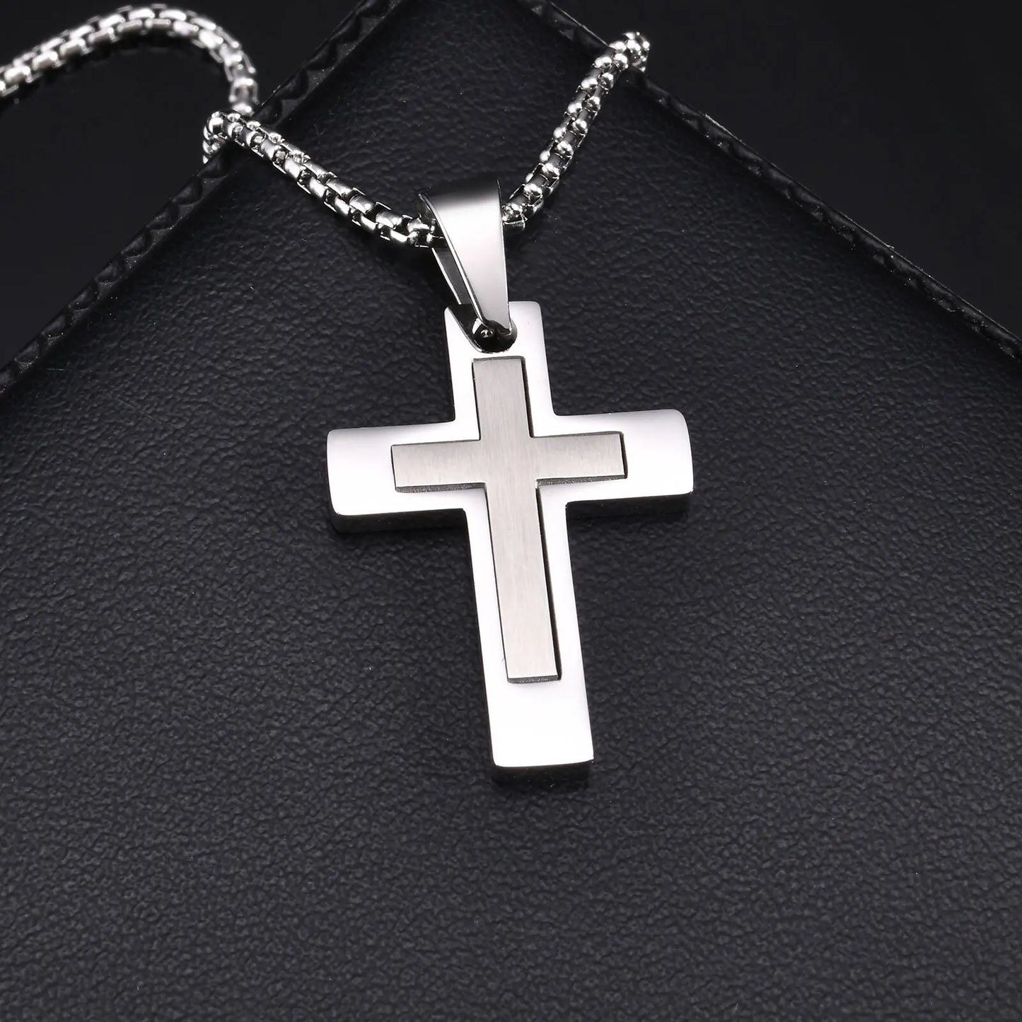 Stainless Steel Cross Pendant Necklace