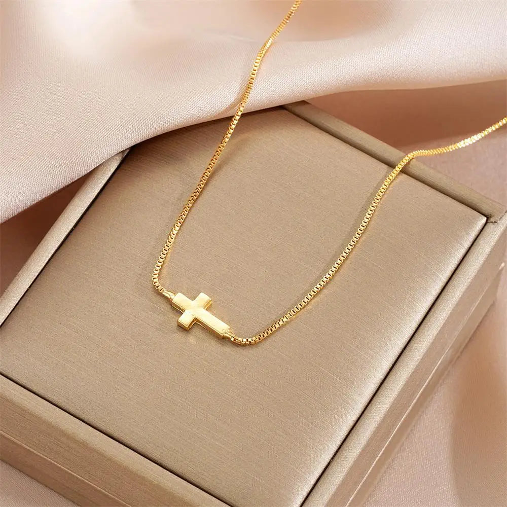 Mini Cross Pendant Necklace