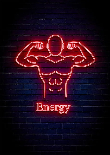 Neon Fitness Wall Posters