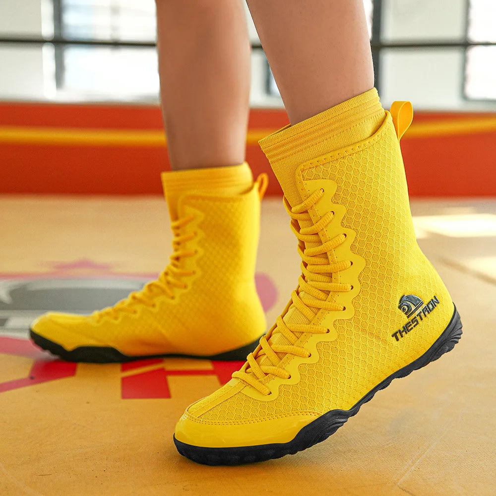 Breathable Professional Boxing/Wrestling Shoes #4