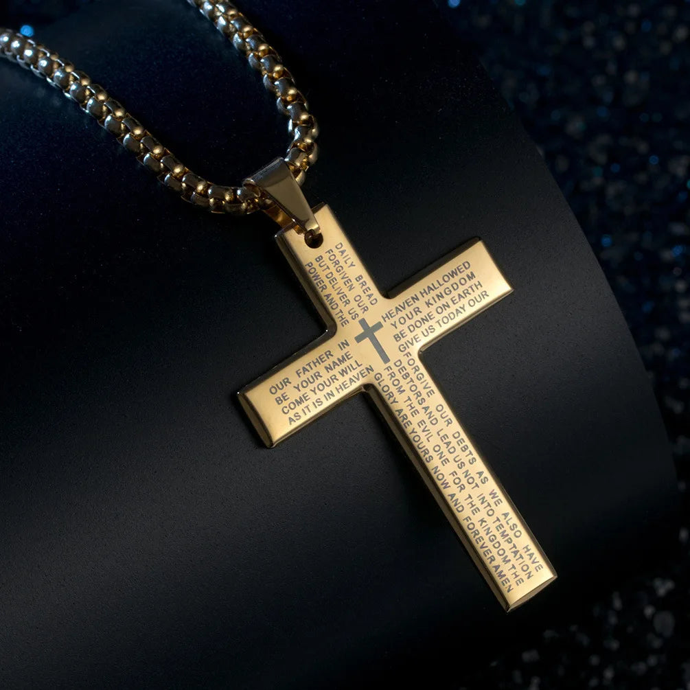 "DAILY BREAD" Cross Pendant