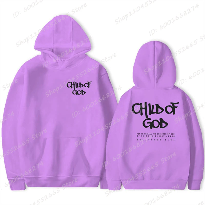 'Child Of God' Print Pullover Hoodie (Christian Apparel)