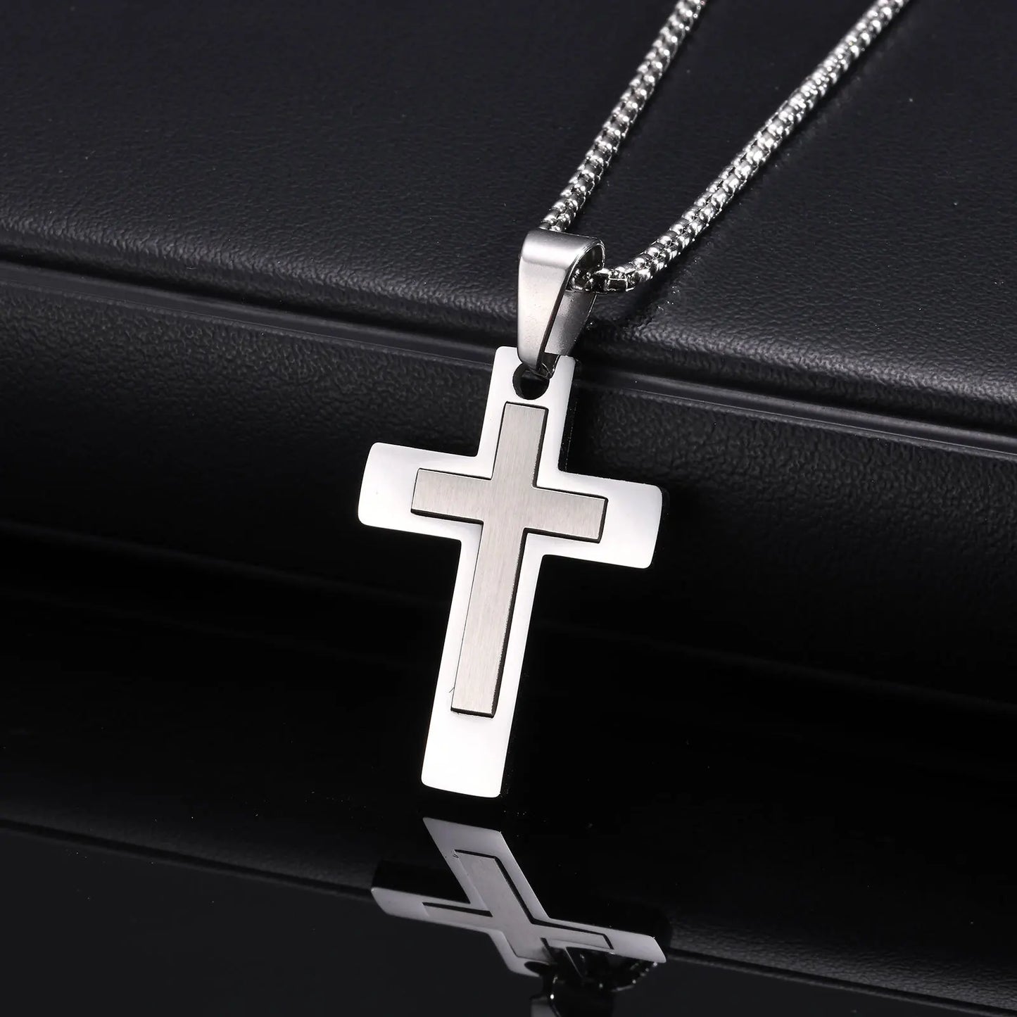 Stainless Steel Cross Pendant Necklace