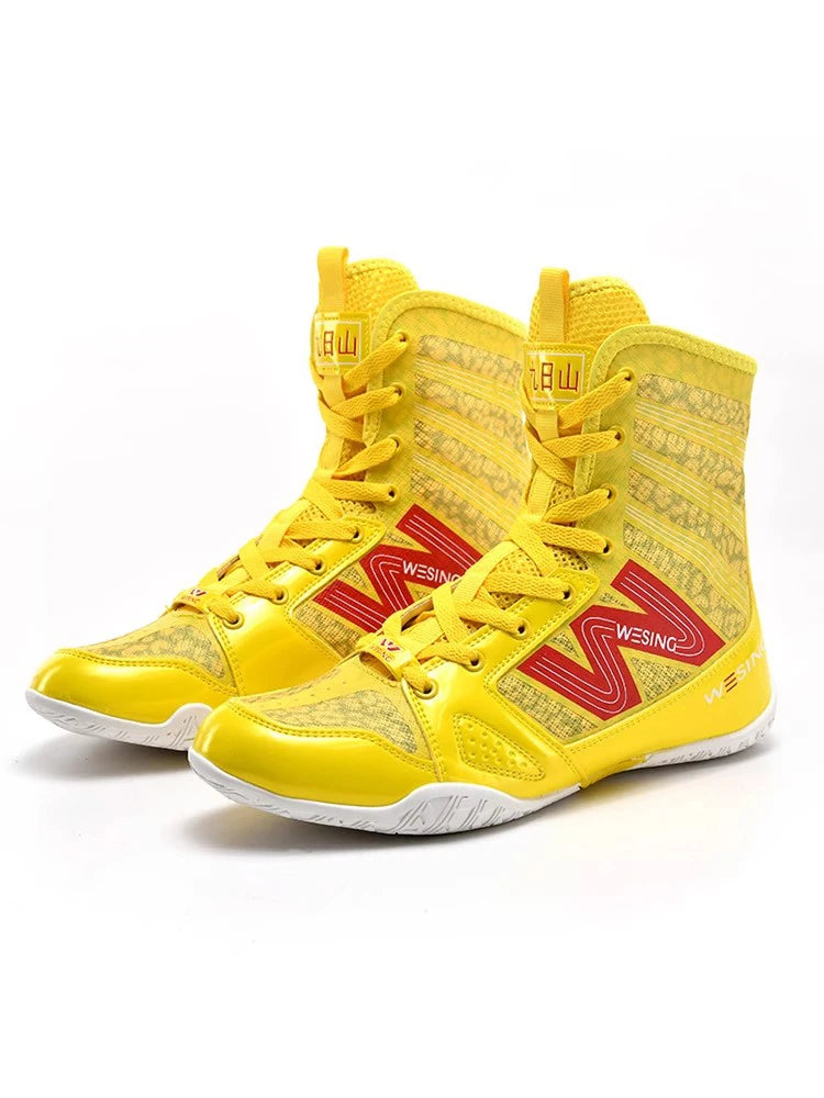 "Leopard Print" Professional Boxing/Wrestling Shoes
