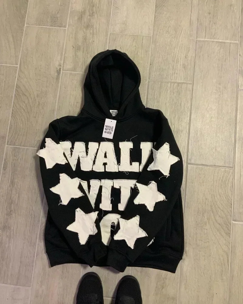 Gothic Y2K 'Walk With God' Zip-Up Hoodie