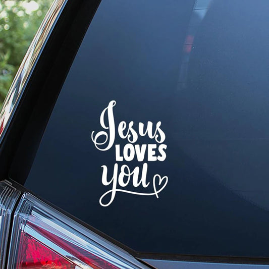 "Jesus Loves You" Vinyl Decal Car Sticker