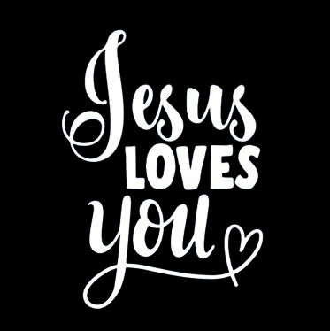 "Jesus Loves You" Vinyl Decal Car Sticker