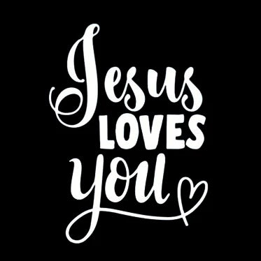 "Jesus Loves You" Vinyl Decal Car Sticker