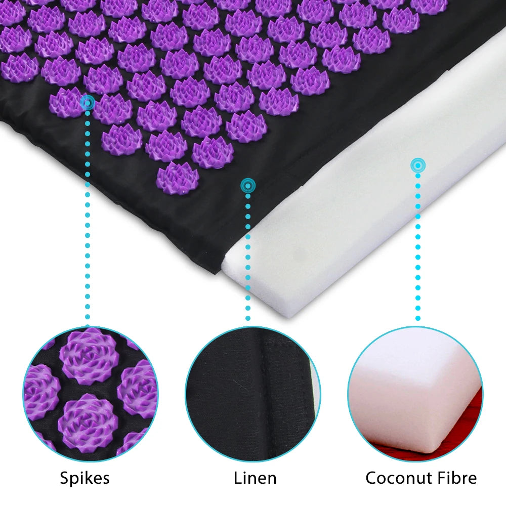 Yoga Acupressure Massage Mat Set