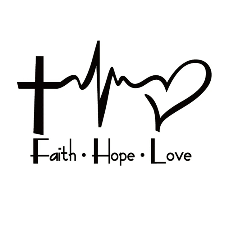 "Faith Hope Love" Vinyl Decal Car Sticker