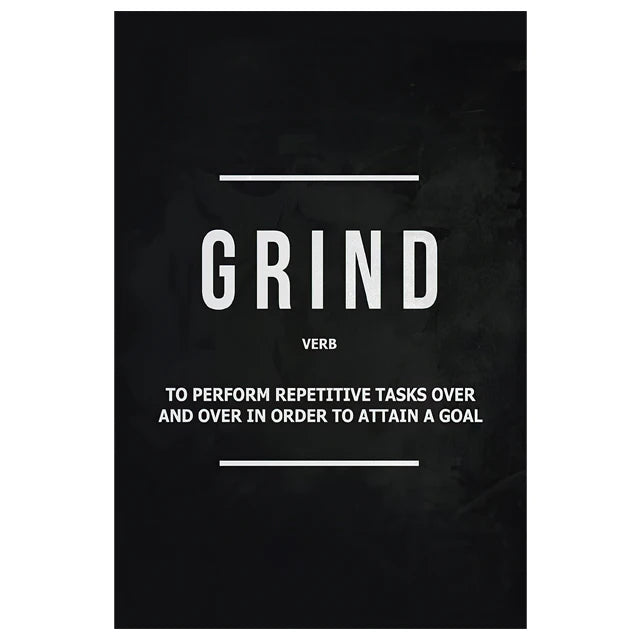 "Grind Hustle Execution" Motivational Quotes Wall Posters