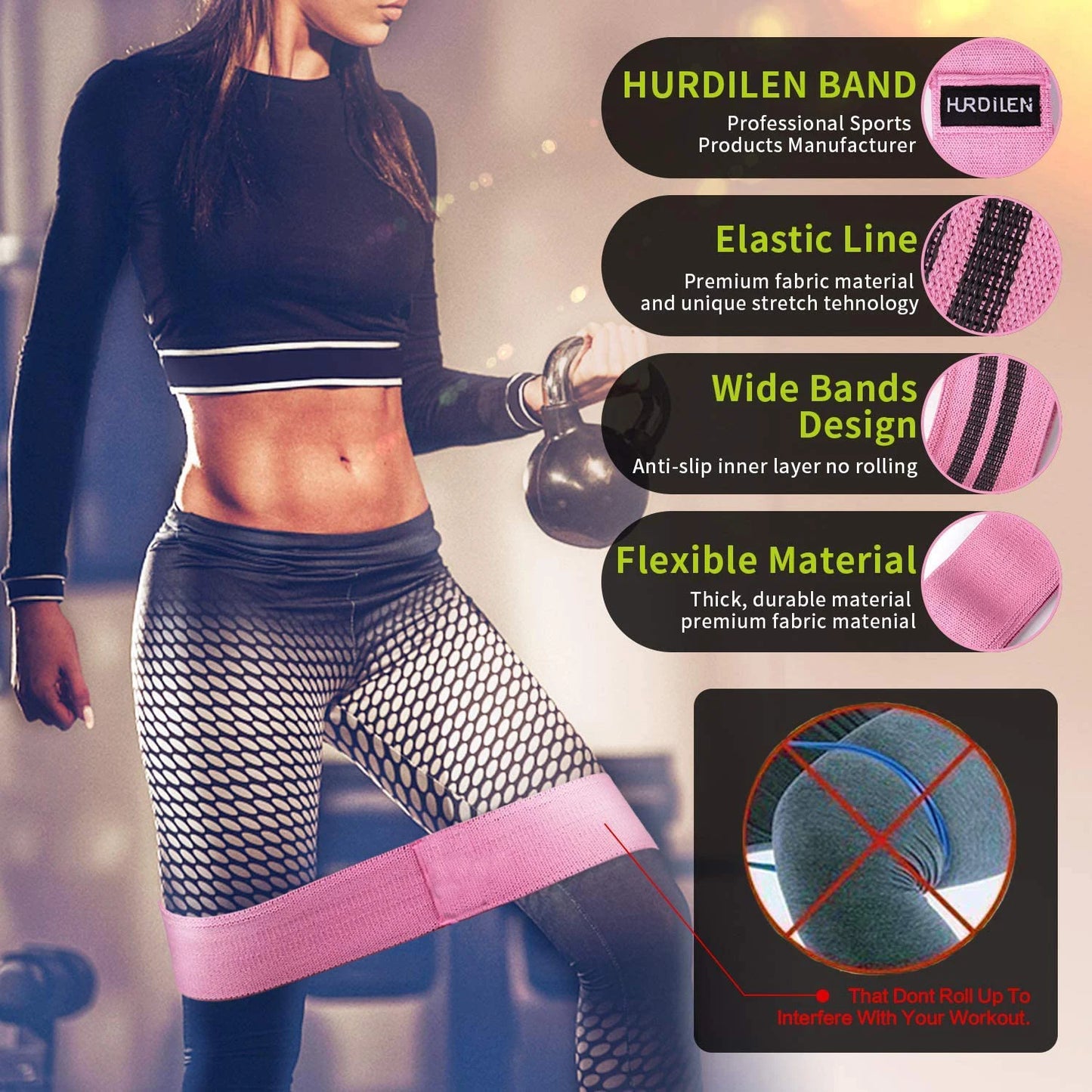 Elastic Fitness Resistance Bands (3PCs)