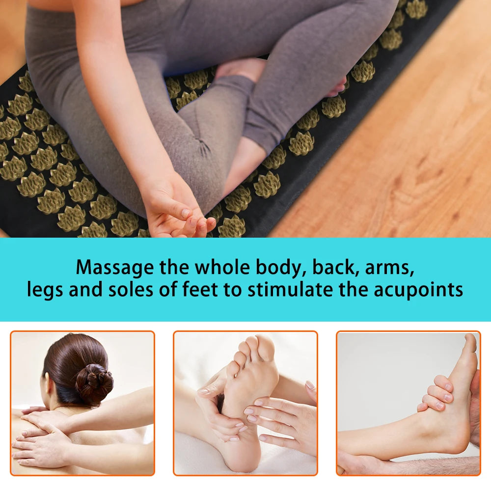 Yoga Acupressure Massage Mat Set