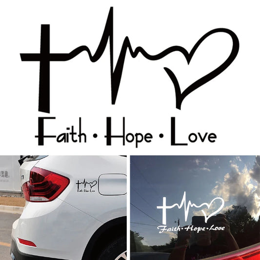 "Faith Hope Love" Vinyl Decal Car Sticker