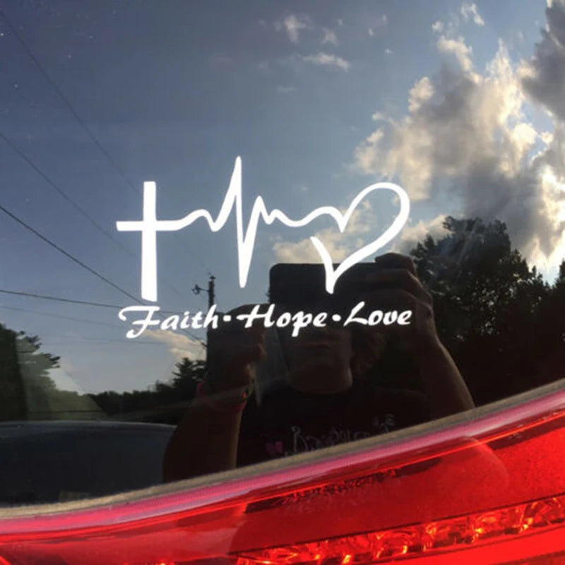 "Faith Hope Love" Vinyl Decal Car Sticker