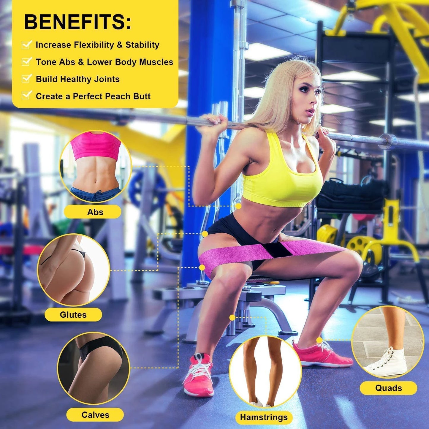 Elastic Fitness Resistance Bands (3PCs)