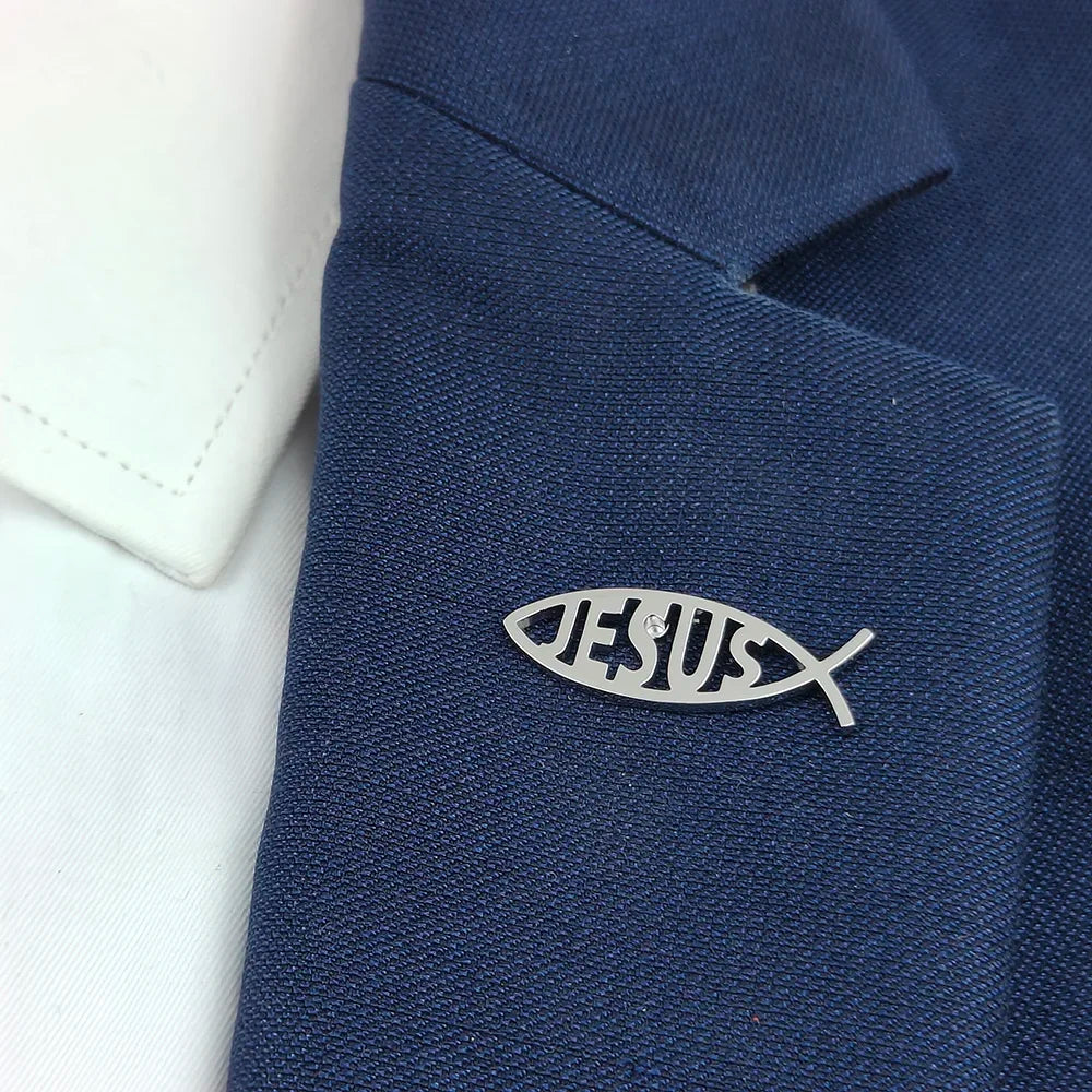 Stylish "Jesus Fish" Brooch