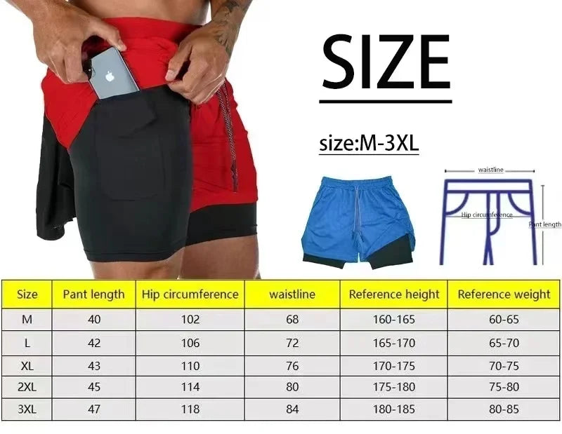 2-in-1 Men's Performance Shorts (Bible Printed)