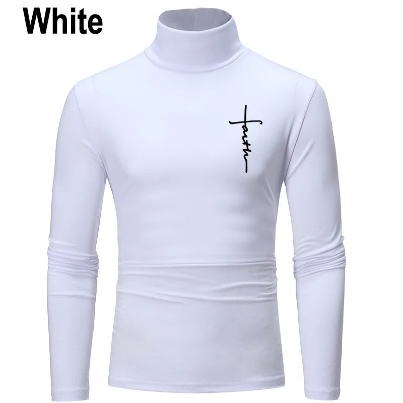 Long-Sleeved Compression High-Neck 'FAITH' Tee