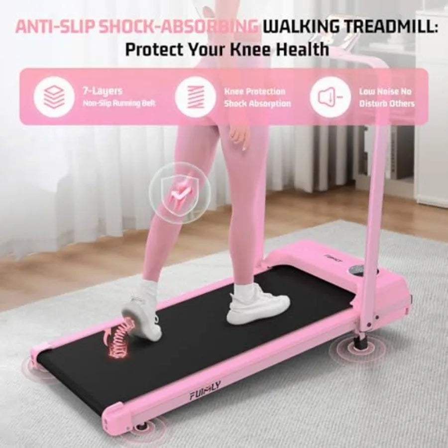 Pink Folding Treadmill (Shock Absorbant)