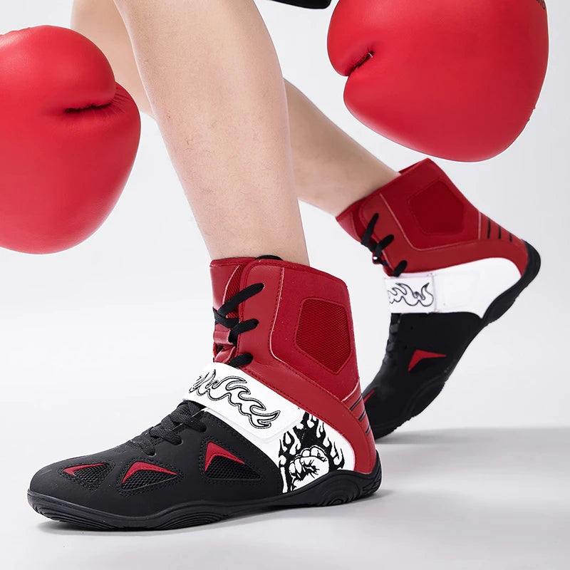 "Fiery Fists" Professional Boxing/Wrestling Shoes