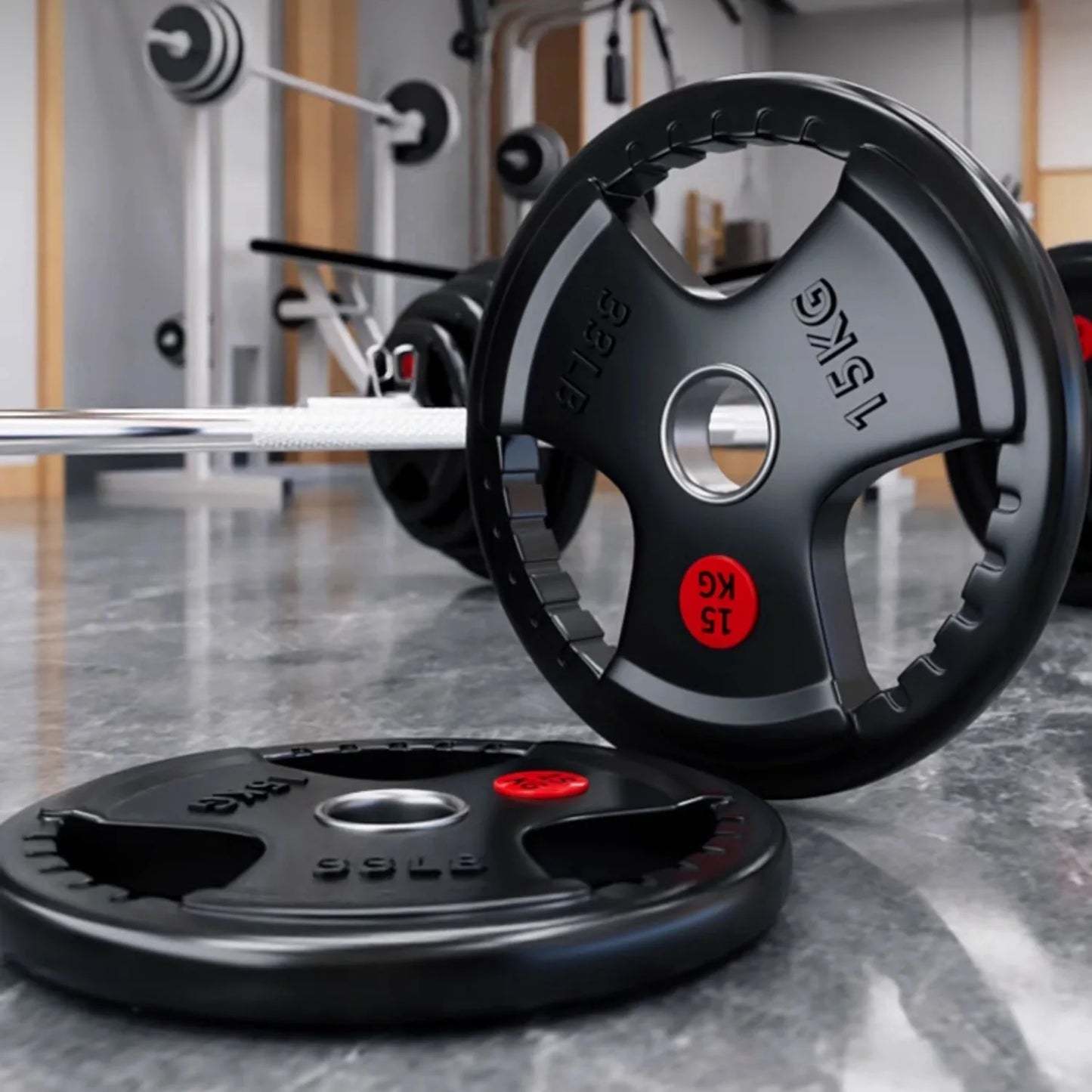 Rubber Coated Barbell Plates (2.5-25kg)