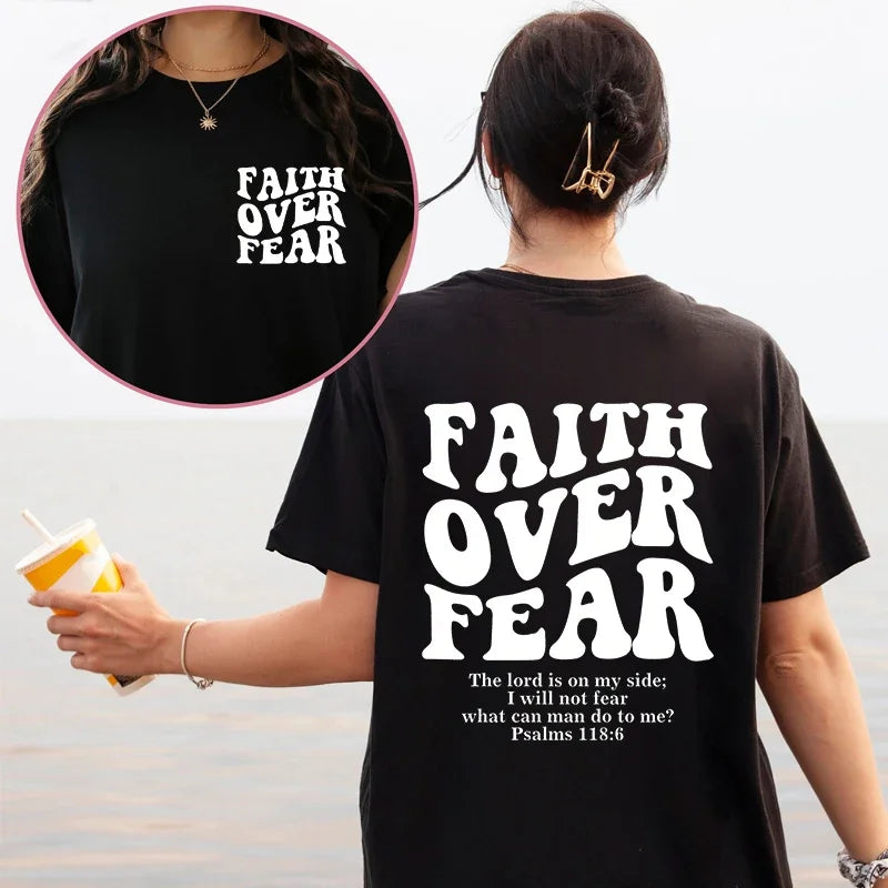 'Faith Over Fear' Graphic Tees (Christian Apparel)