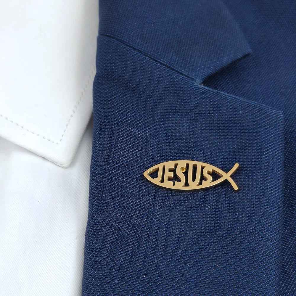 Stylish "Jesus Fish" Brooch