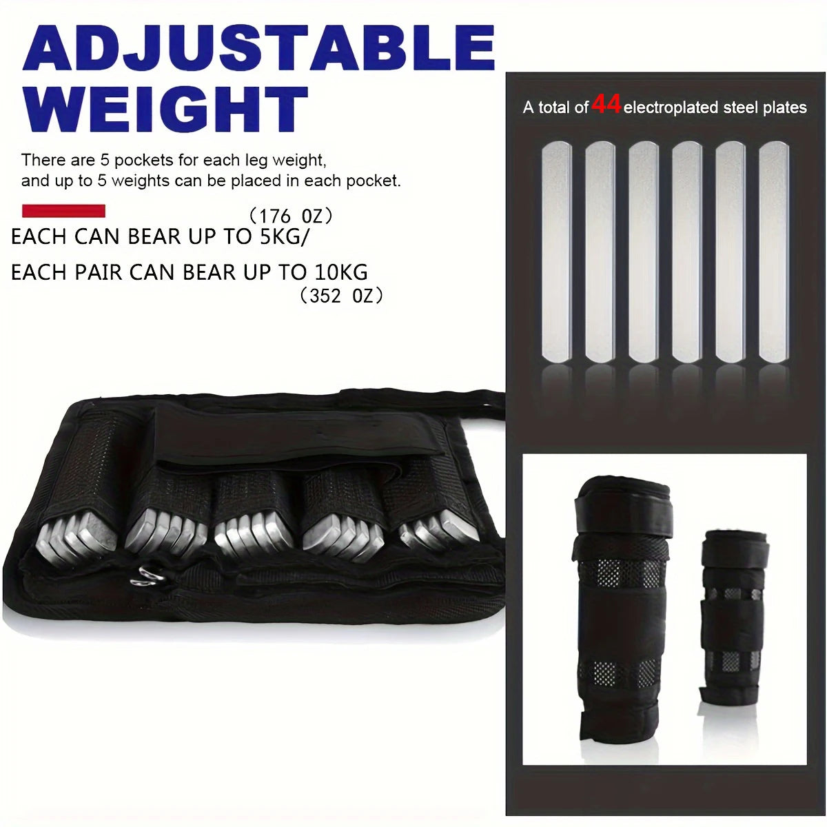 Adjustable Weighted Vest, Ankle Weight, & Wrist Weight